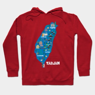 Taiwan Illustrated Map Hoodie